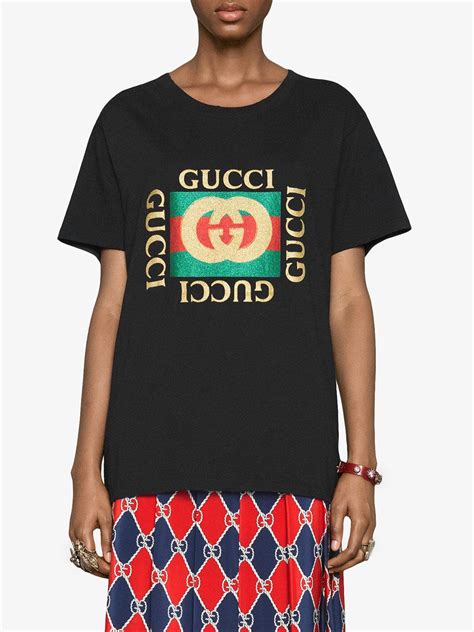 gucci glitter print cotton t shirt|Gucci t shirt sale.